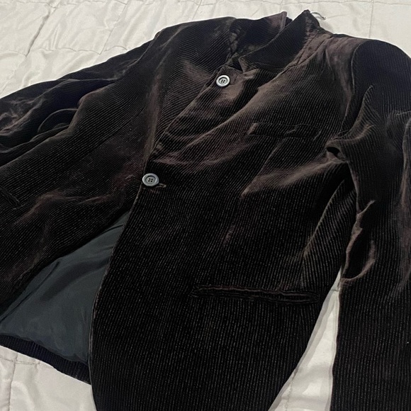 ARMANI COLLEZIONI Velvet Corduroy Dinner Jacket Brown - Picture 6 of 11